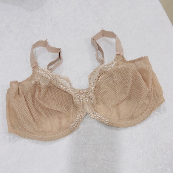 Elomi Other - Elomi Bra Size 42 I Charley Stretch Plunge Lace Mesh Underwire Unlined Lace